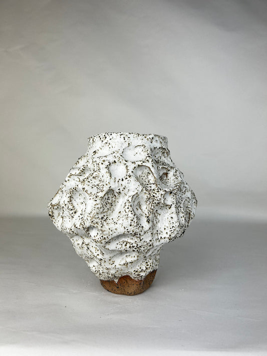 Lumpy white vase