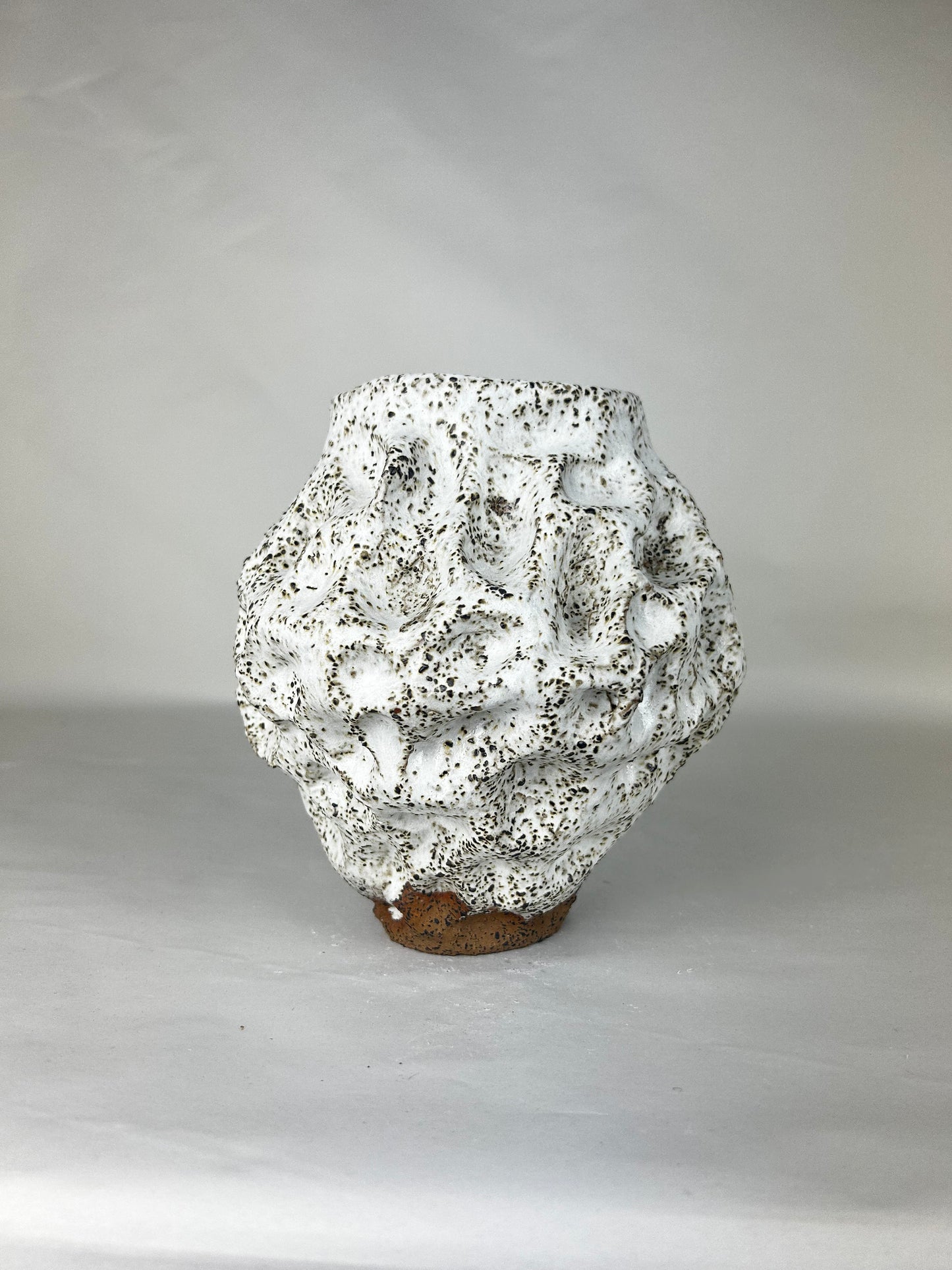 Lumpy white vase