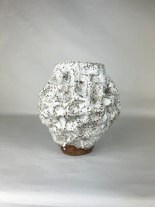 Lumpy white vase