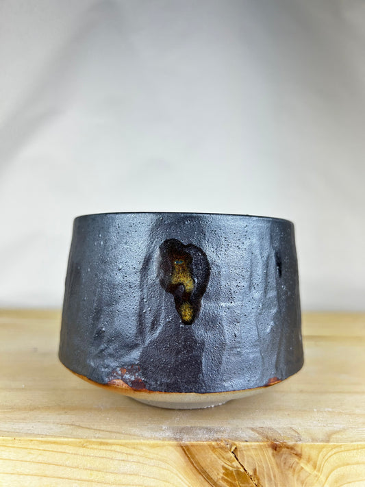 black wood cup
