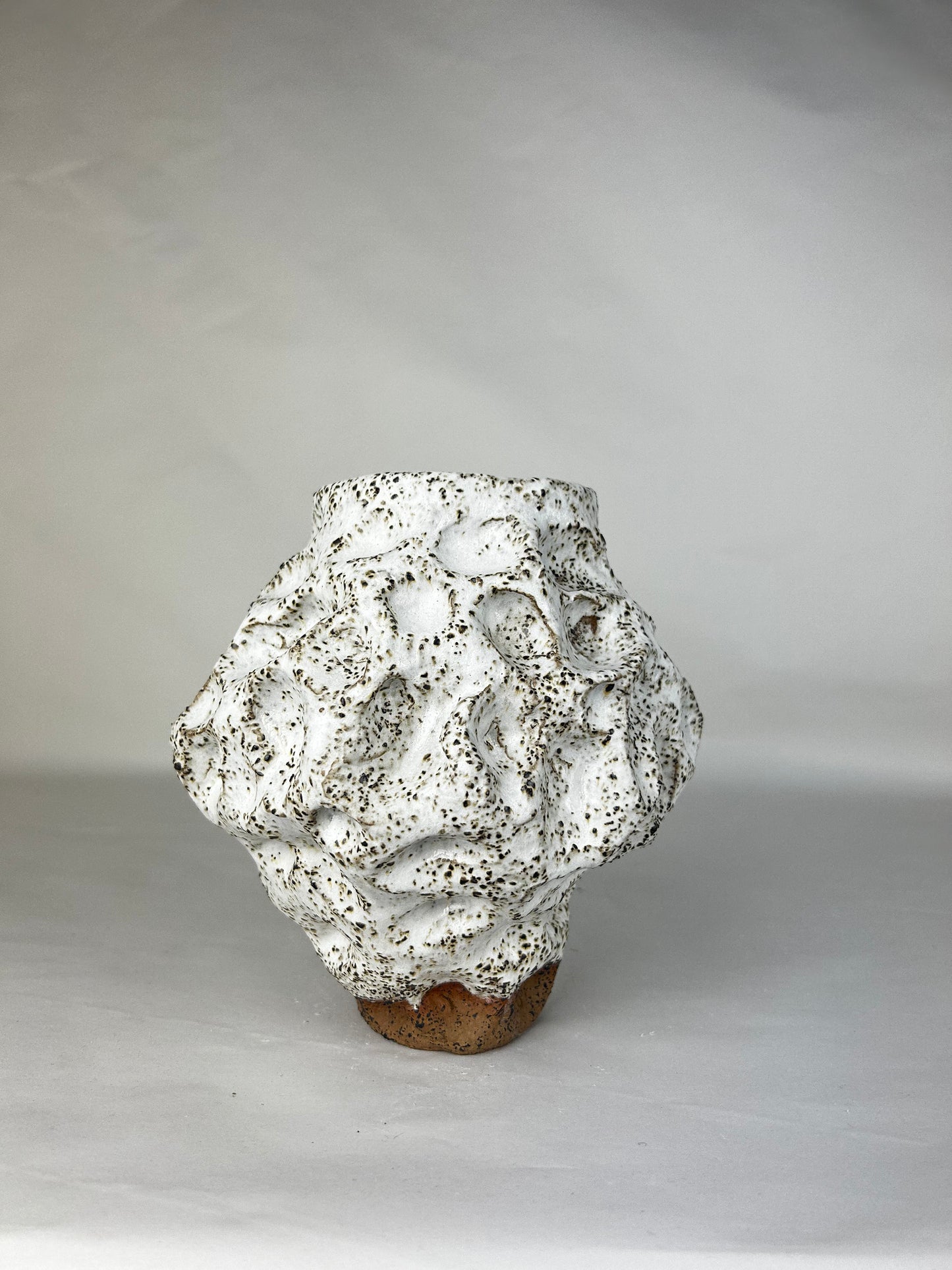Lumpy white vase