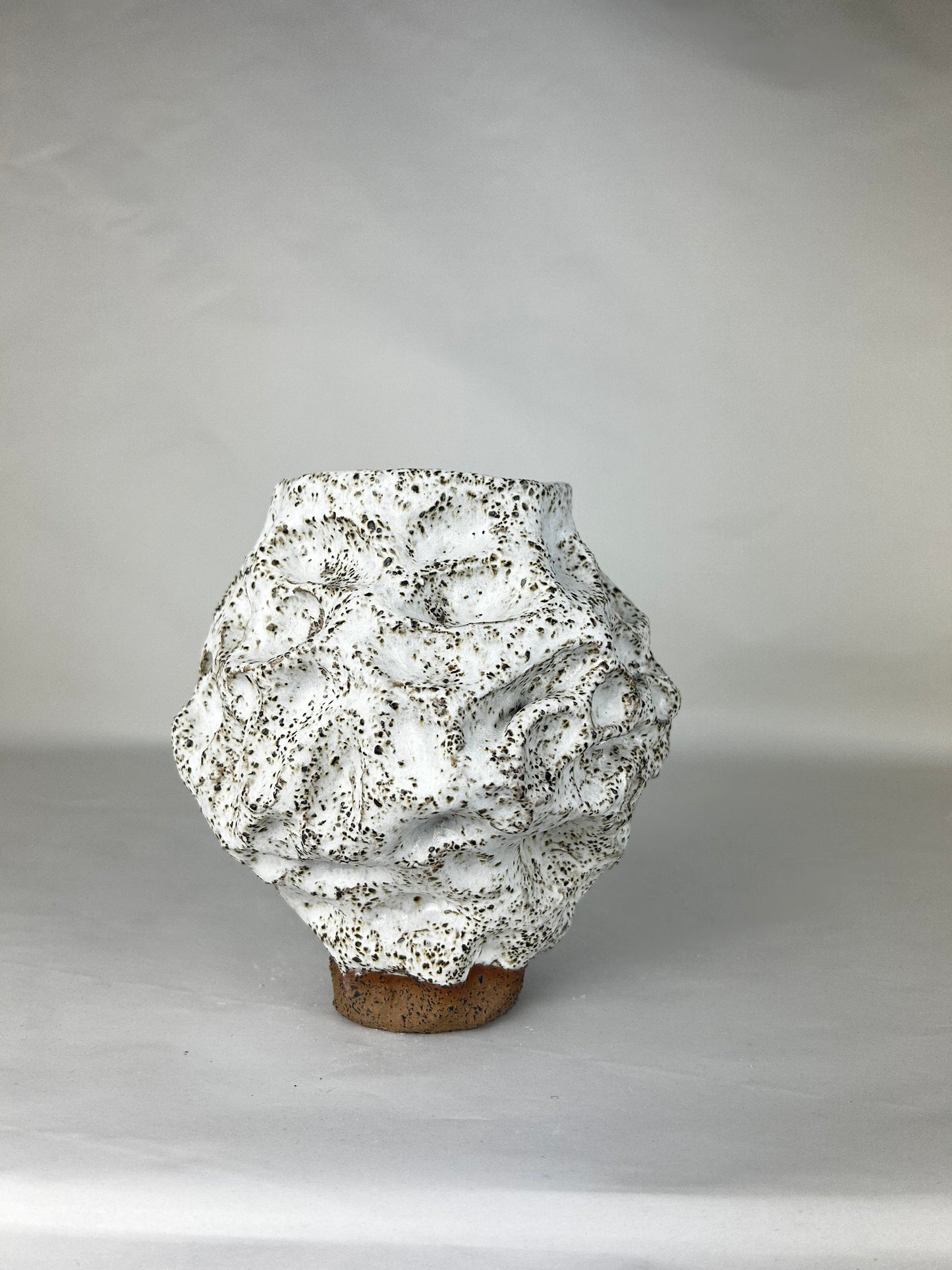 Lumpy white vase